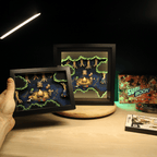 Dioramax - Cadre lumineux LED Chrono Trigger | Déco Gaming-room | Tableau lumineux | Affiche jeux vidéo | Idée cadeau gamer | Retro-gaming