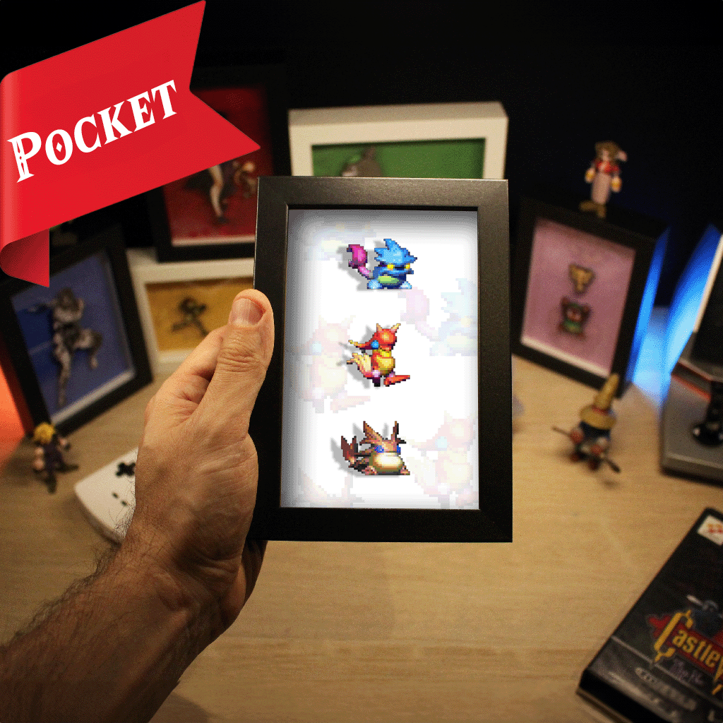 Dioramax - Cadre lumineux LED Golden Sun| Déco Gaming-room | Tableau lumineux | Affiche jeux vidéo | Idée cadeau gamer | Retro-gaming