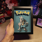 Dioramax - Cadre lumineux Pokemon| Déco Gamingroom | Tableau Pokemon/Affiche jeux vidéo | Idée cadeau 