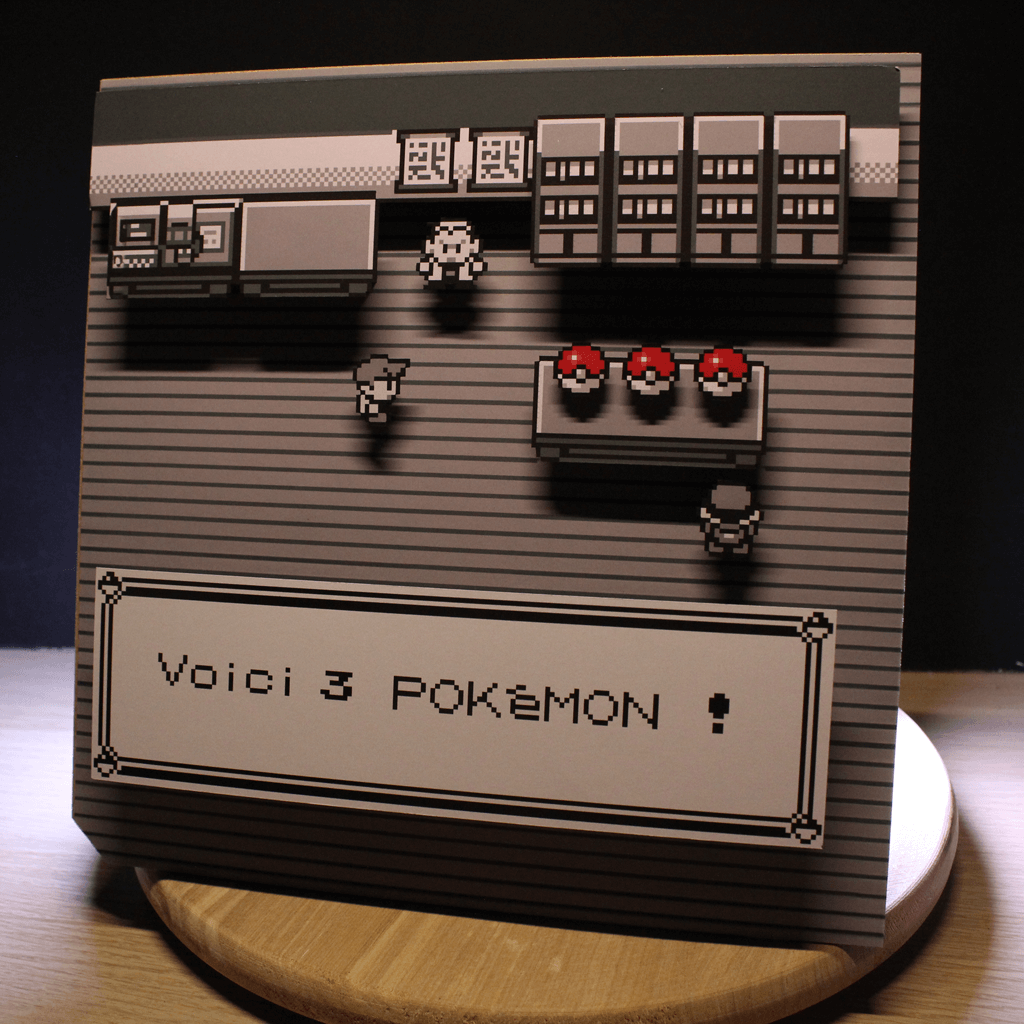 Dioramax - Cadre lumineux LED Pokemon | Déco Gaming-room | Tableau lumineux | Affiche jeux vidéo | Idée cadeau gamer | Retro-gaming