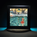 Dioramax - Cadre lumineux LED Ponyo | Déco Gaming-room | Tableau lumineux | Affiche jeux vidéo | Idée cadeau gamer | Retro-gaming
