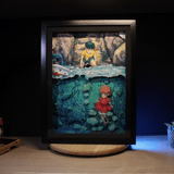 Dioramax - Cadre lumineux LED Ponyo | Déco Gaming-room | Tableau lumineux | Affiche jeux vidéo | Idée cadeau gamer | Retro-gaming
