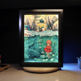 Dioramax - Cadre lumineux LED Ponyo | Déco Gaming-room | Tableau lumineux | Affiche jeux vidéo | Idée cadeau gamer | Retro-gaming
