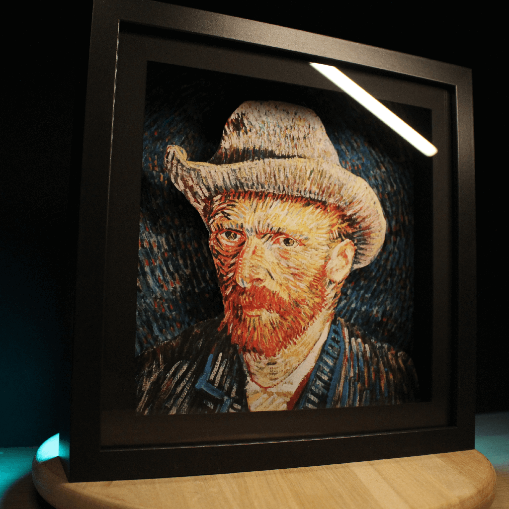 Dioramax - Cadre lumineux LED Gogh | Déco Gaming-room | Tableau lumineux | Affiche jeux vidéo | Idée cadeau gamer | Retro-gaming