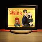 Dioramax - Cadre lumineux LED Ranma 1/2 | Déco Gaming-room | Tableau lumineux | Affiche jeux vidéo | Idée cadeau gamer | Retro-gaming
