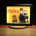 Diorama Ranma 1/2, déco gaming room, cadre lumineux Ranma 1/2