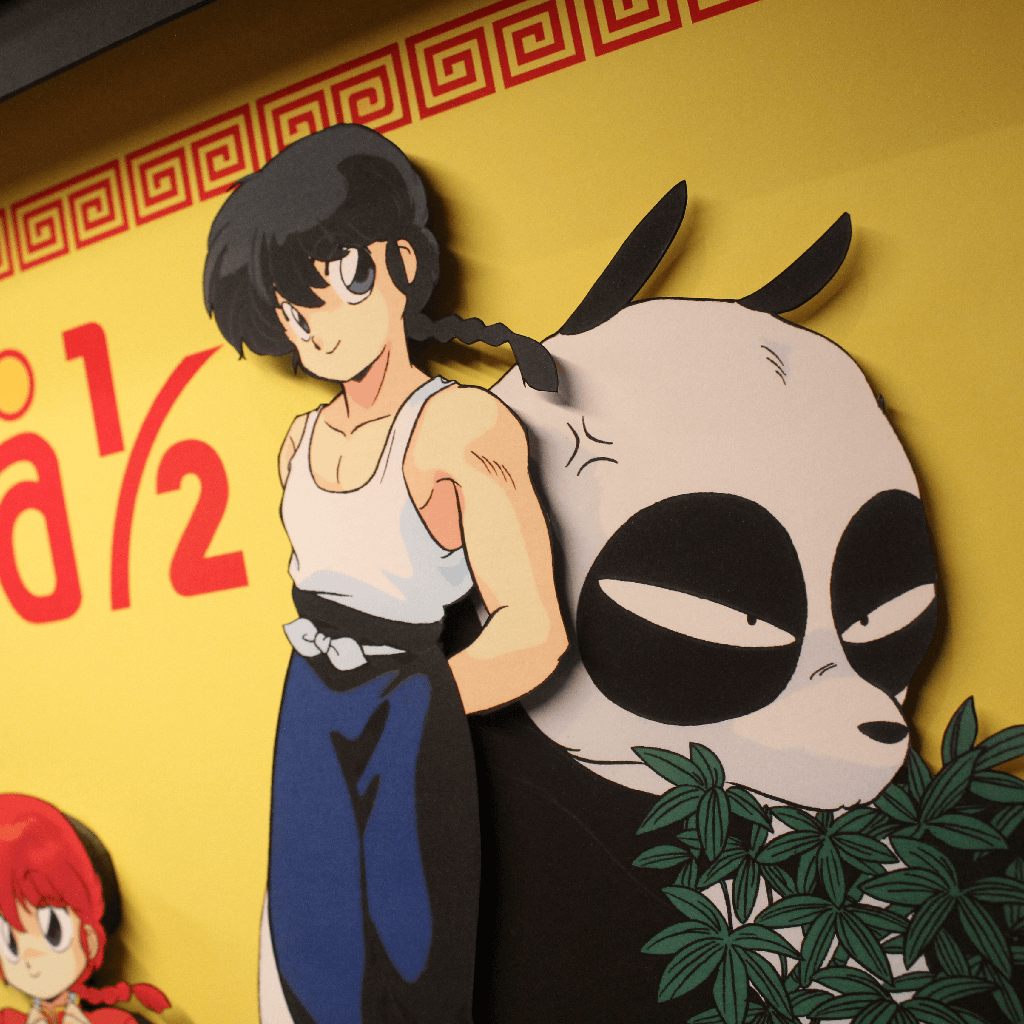 Dioramax - Cadre lumineux LED Ranma 1/2 | Déco Gaming-room | Tableau lumineux | Affiche jeux vidéo | Idée cadeau gamer | Retro-gaming