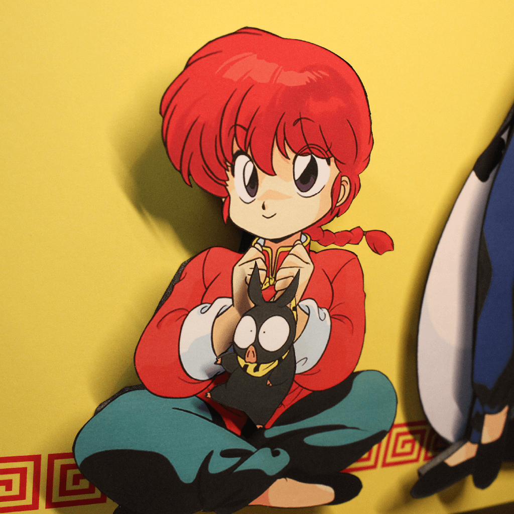 Dioramax - Cadre lumineux LED Ranma 1/2 | Déco Gaming-room | Tableau lumineux | Affiche jeux vidéo | Idée cadeau gamer | Retro-gaming