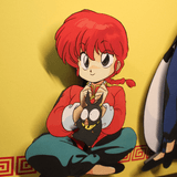 Diorama Ranma 1/2, déco gaming room, cadre lumineux Ranma 1/2