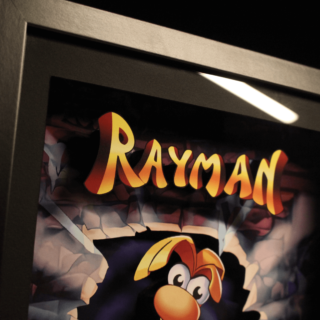 Dioramax - Cadre lumineux LED Rayman | Déco Gaming-room | Tableau lumineux | Affiche jeux vidéo | Idée cadeau gamer | Retro-gaming
