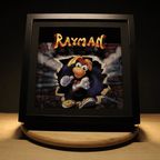 Dioramax - Cadre lumineux LED Rayman | Déco Gaming-room | Tableau lumineux | Affiche jeux vidéo | Idée cadeau gamer | Retro-gaming