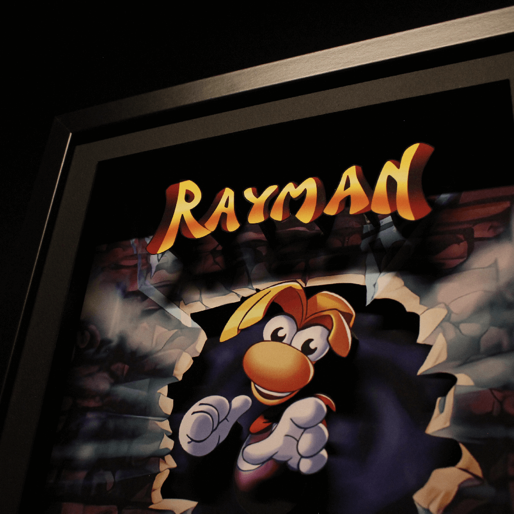 Dioramax - Cadre lumineux LED Rayman | Déco Gaming-room | Tableau lumineux | Affiche jeux vidéo | Idée cadeau gamer | Retro-gaming