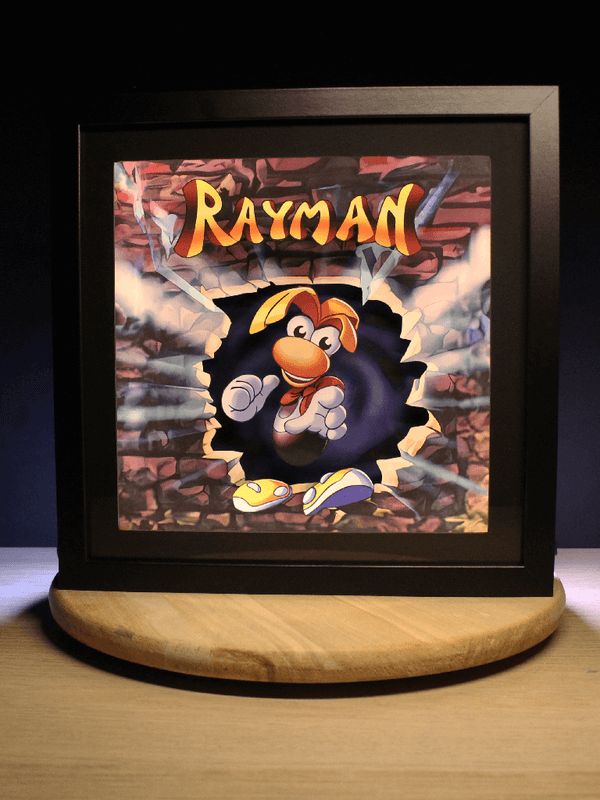 Dioramax - Cadre lumineux LED Rayman | Déco Gaming-room | Tableau lumineux | Affiche jeux vidéo | Idée cadeau gamer | Retro-gaming