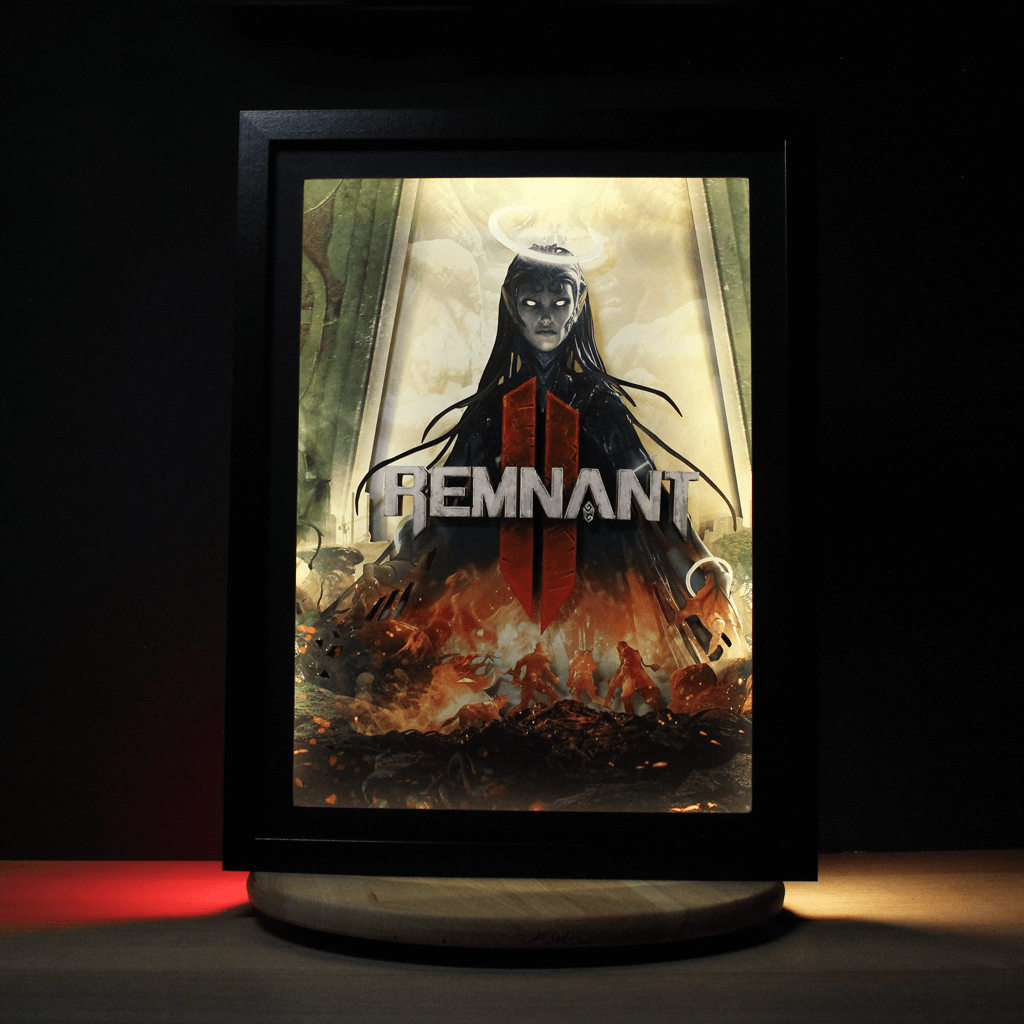 Dioramax - Cadre lumineux LED Remnant 2 | Déco Gaming-room | Tableau lumineux | Affiche jeux vidéo | Idée cadeau gamer | Retro-gaming