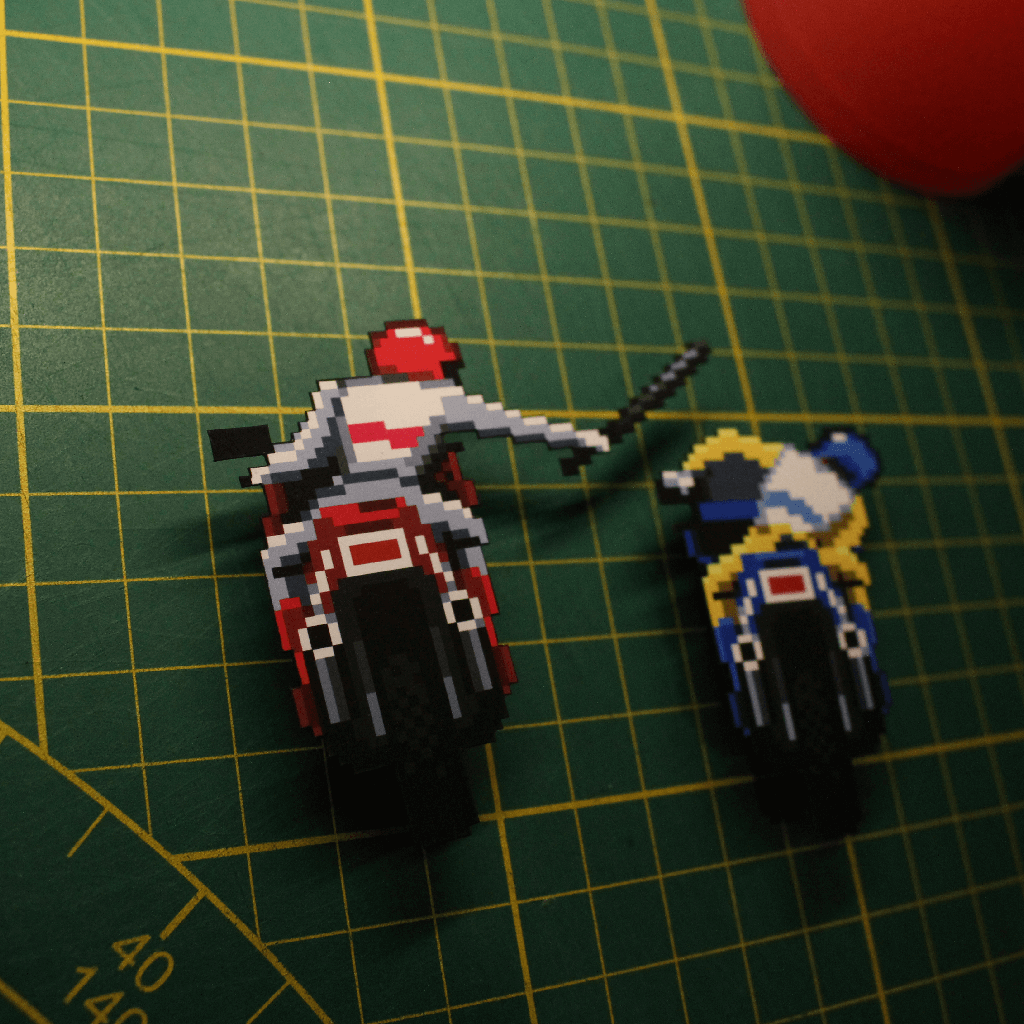 Dioramax - Cadre lumineux LED Road Rash | Déco Gaming-room | Tableau lumineux | Affiche jeux vidéo | Idée cadeau gamer | Retro-gaming