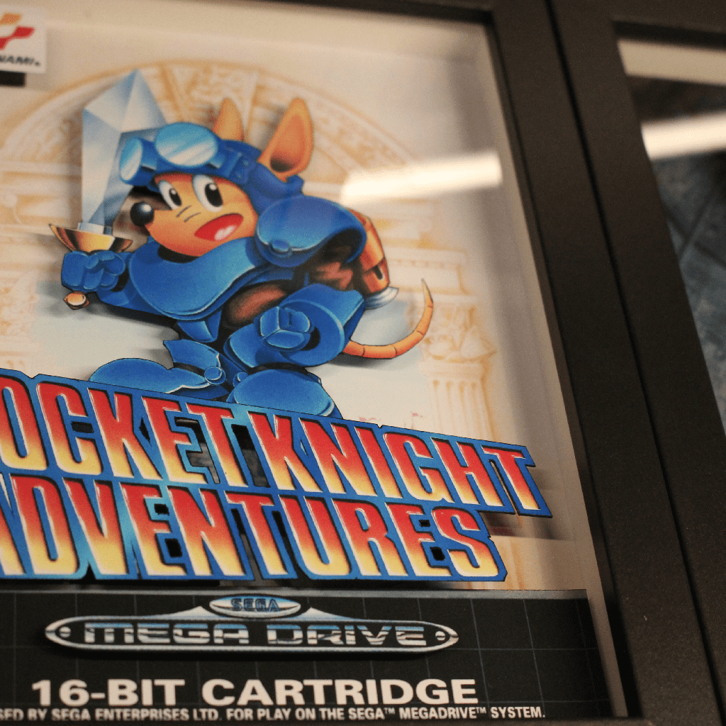 Dioramax - Cadre lumineux LED Rocket Knight | Déco Gaming-room | Tableau lumineux | Affiche jeux vidéo | Idée cadeau gamer | Retro-gaming