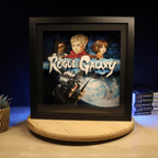 Dioramax - Cadre lumineux LED Rogue Galaxy | Déco Gaming-room | Tableau lumineux| Affiche jeux vidéo | Idée cadeau gamer | Retro-gaming