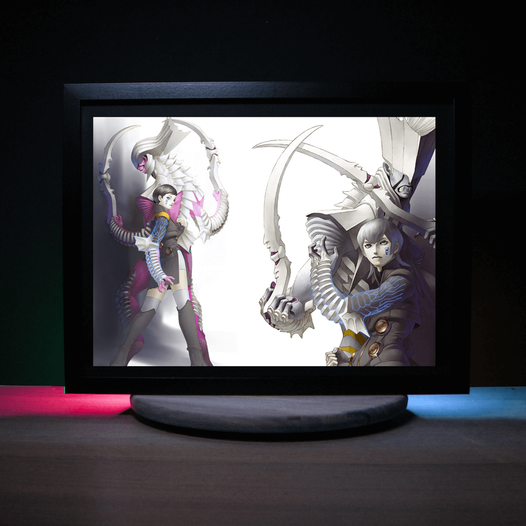 Dioramax - Cadre lumineux LED SMT | Déco Gaming-room | Tableau lumineux | Affiche jeux vidéo | Idée cadeau gamer | Retro-gaming