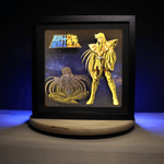 Diorama Saint Seiya, déco gaming room, cadre lumineux