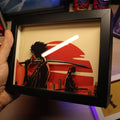 Dioramax - Cadre lumineux LED Samurai Champloo | Déco Gaming-room | Tableau lumineux | Affiche jeux vidéo | Idée cadeau gamer | Retro-gaming