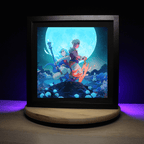 Dioramax - Cadre lumineux LED Sea of stars| Déco Gaming-room | Tableau lumineux | Affiche jeux vidéo | Idée cadeau gamer | Retro-gaming