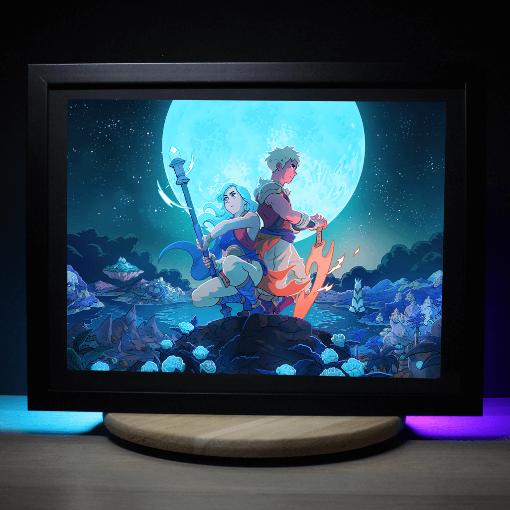 Dioramax - Cadre lumineux LED Sea of stars| Déco Gaming-room | Tableau lumineux | Affiche jeux vidéo | Idée cadeau gamer | Retro-gaming