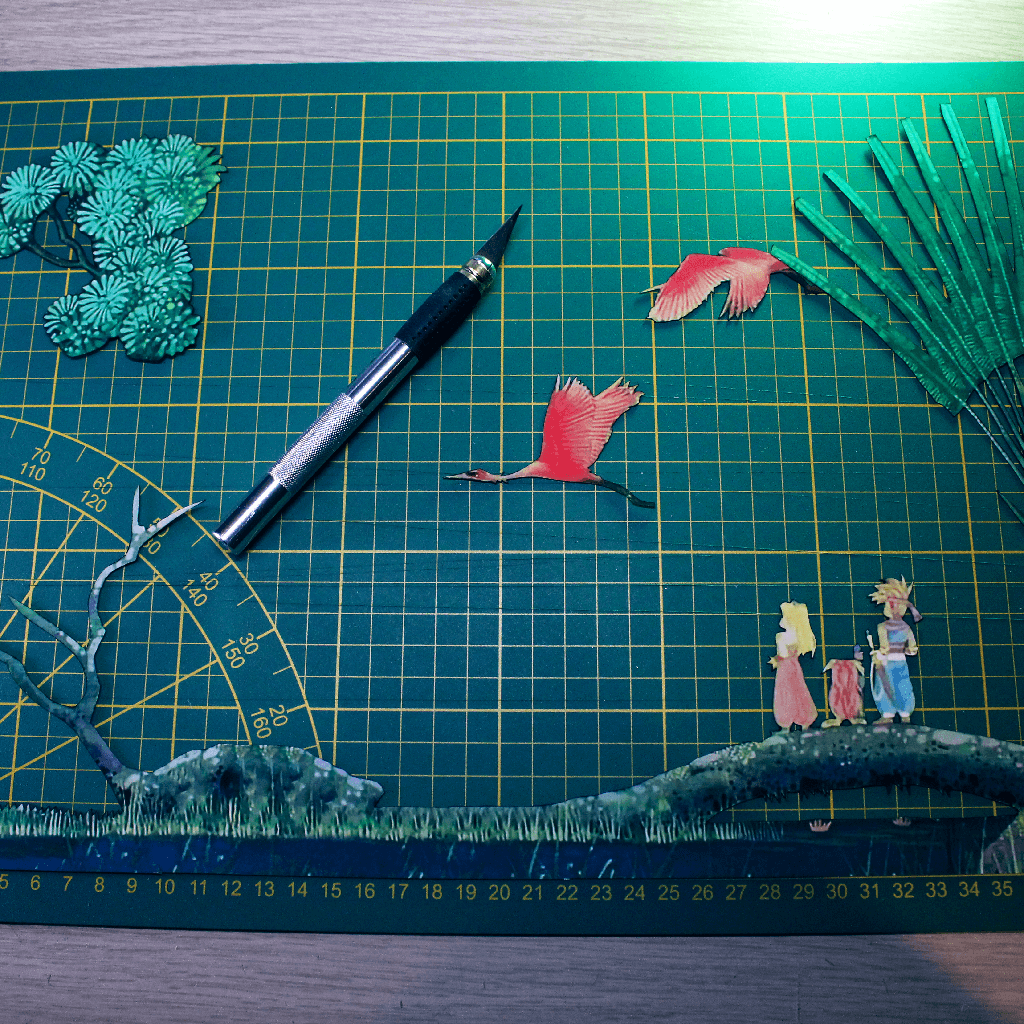 Dioramax - Cadre lumineux LED Secret of Mana | Déco Gaming-room | Tableau lumineux | Affiche jeux vidéo | Idée cadeau gamer | Retro-gaming