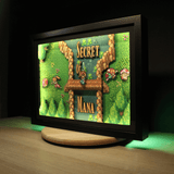 Diorama Secret of Mana, déco gaming room, cadre lumineux