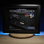 Dioramax - Cadre lumineux LED Sega | Déco Gaming-room | Tableau lumineux | Affiche jeux vidéo | Idée cadeau gamer | Retro-gaming