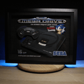 Dioramax - Cadre lumineux LED Sega | Déco Gaming-room | Tableau lumineux | Affiche jeux vidéo | Idée cadeau gamer | Retro-gaming