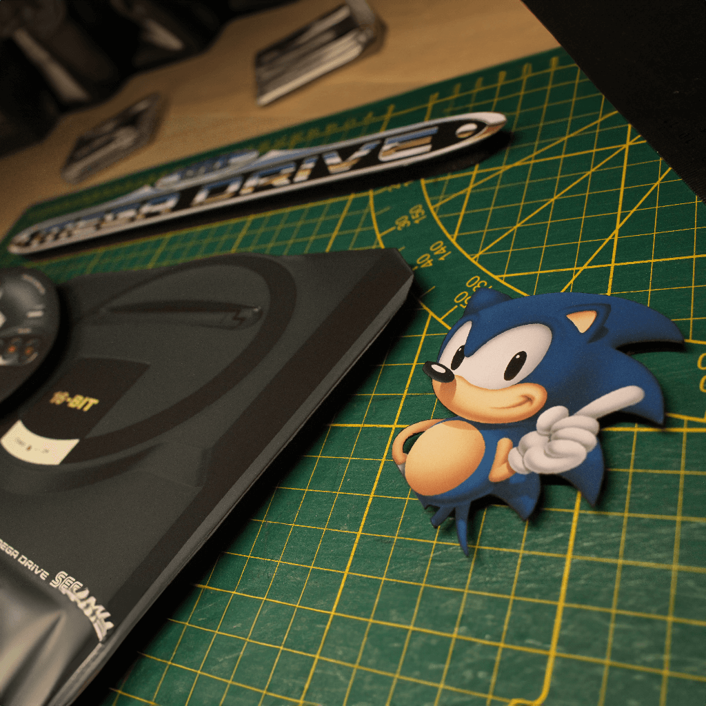 Dioramax - Cadre lumineux LED Sega | Déco Gaming-room | Tableau lumineux | Affiche jeux vidéo | Idée cadeau gamer | Retro-gaming