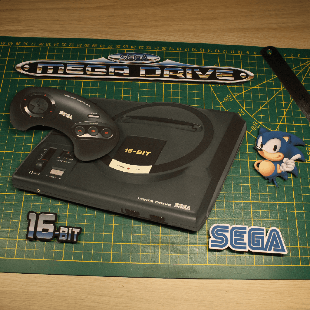 Dioramax - Cadre lumineux LED Sega | Déco Gaming-room | Tableau lumineux | Affiche jeux vidéo | Idée cadeau gamer | Retro-gaming
