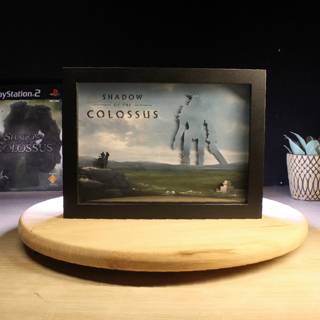 Dioramax - Cadre lumineux SOTC| Déco Gamingroom | Tableau SOTC| Affiche jeux vidéo | Idée cadeau 