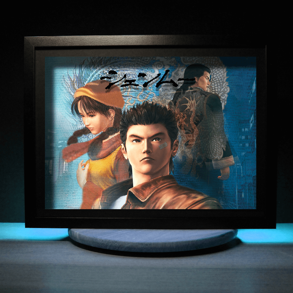 Dioramax - Cadre lumineux LED Shenmue | Déco Gaming-room | Tableau lumineux | Affiche jeux vidéo | Idée cadeau gamer | Retro-gaming