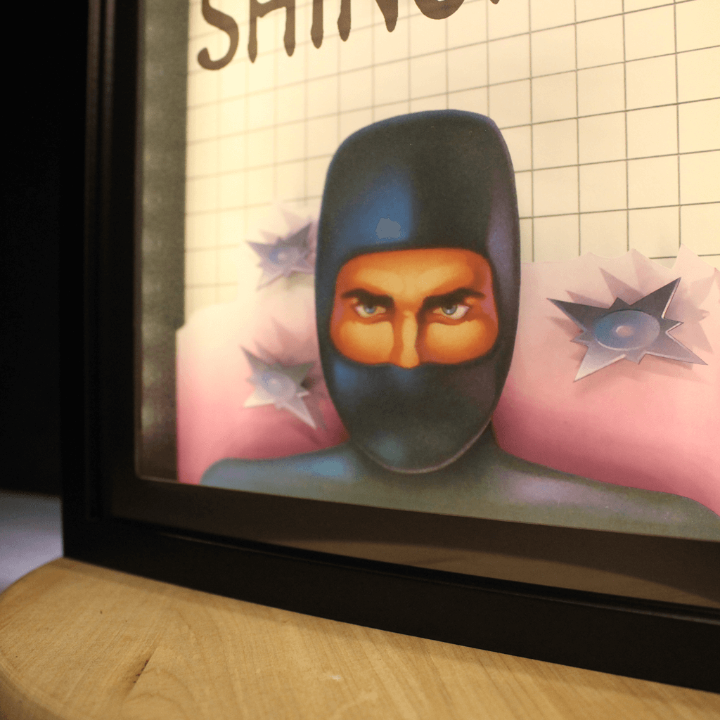 Dioramax - Cadre lumineux LED Shinobi | Déco Gaming-room | Tableau lumineux | Affiche jeux vidéo | Idée cadeau gamer | Retro-gaming