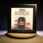 Dioramax - Cadre lumineux LED Shinobi | Déco Gaming-room | Tableau lumineux | Affiche jeux vidéo | Idée cadeau gamer | Retro-gaming
