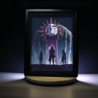 Dioramax - Cadre lumineux LED Clair obscur Expedition 33 | Déco Gaming-room | Tableau lumineux | Affiche jeux vidéo | Idée cadeau gamer | Retro-gaming