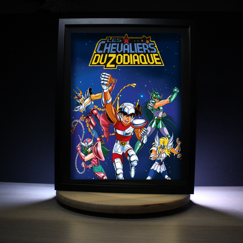 Dioramax - Cadre lumineux LED Zodiaque | Déco Gaming-room | Tableau lumineux | Affiche jeux vidéo | Idée cadeau gamer | Retro-gaming