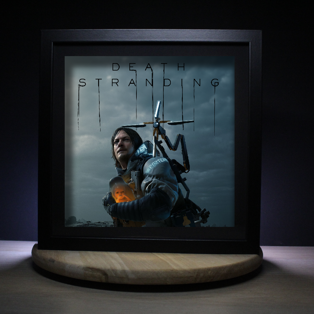 Dioramax - Cadre lumineux LED Death Stranding | Déco Gaming-room | Tableau lumineux | Affiche jeux vidéo | Idée cadeau gamer | Retro-gaming