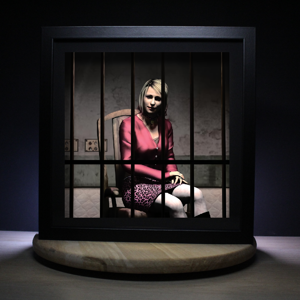 Dioramax - Cadre lumineux LED Silent hill 2 Déco Gaming-room | Tableau Silent hill2| Affiche jeux vidéo | Idée cadeau gamer | Retro-gaming