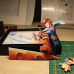 Dioramax - Cadre lumineux LED Skies of Arcadia | Déco Gaming-room | Tableau lumineux | Affiche jeux vidéo | Idée cadeau gamer | Retro-gaming