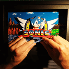 Dioramax - Cadre lumineux LED Sonic | Déco Gaming-room | Tableau lumineux | Affiche jeux vidéo | Idée cadeau gamer | Retro-gaming