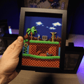 Dioramax - Cadre lumineux LED Sonic | Déco Gaming-room | Tableau lumineux | Affiche jeux vidéo | Idée cadeau gamer | Retro-gaming