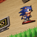 Dioramax - Cadre lumineux LED Sonic | Déco Gaming-room | Tableau lumineux | Affiche jeux vidéo | Idée cadeau gamer | Retro-gaming
