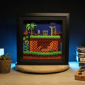Dioramax - Cadre lumineux LED Sonic | Déco Gaming-room | Tableau lumineux | Affiche jeux vidéo | Idée cadeau gamer | Retro-gaming