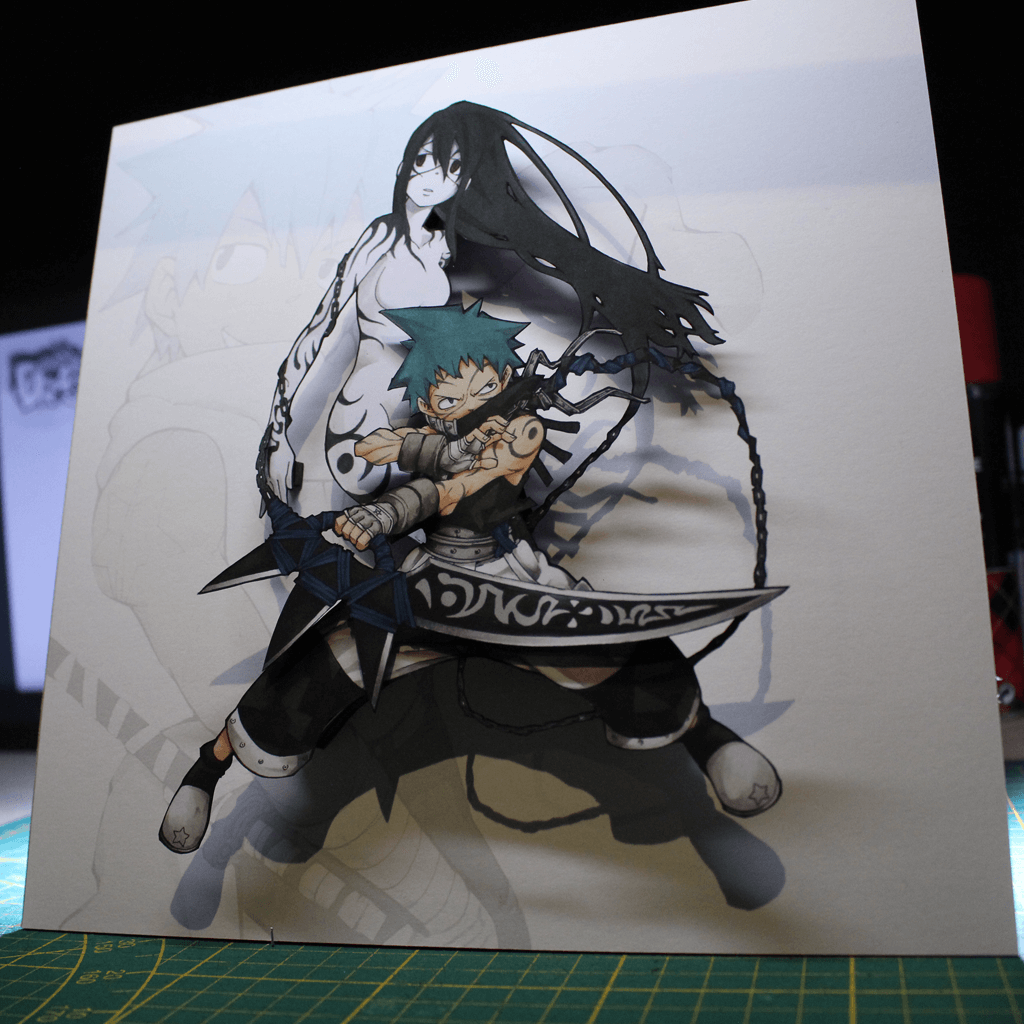 Dioramax - Cadre lumineux LED Soul Eater | Déco Gaming-room | Tableau lumineux | Affiche jeux vidéo | Idée cadeau gamer | Retro-gaming