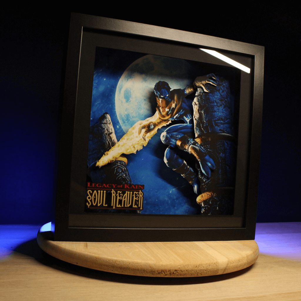 Dioramax - Cadre lumineux LED Soul Reaver | Déco Gaming-room | Tableau lumineux | Affiche jeux vidéo | Idée cadeau gamer | Retro-gaming