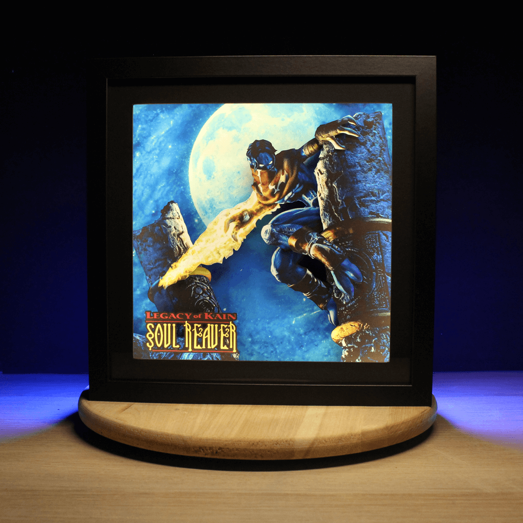 Dioramax - Cadre lumineux LED Soul Reaver | Déco Gaming-room | Tableau lumineux | Affiche jeux vidéo | Idée cadeau gamer | Retro-gaming