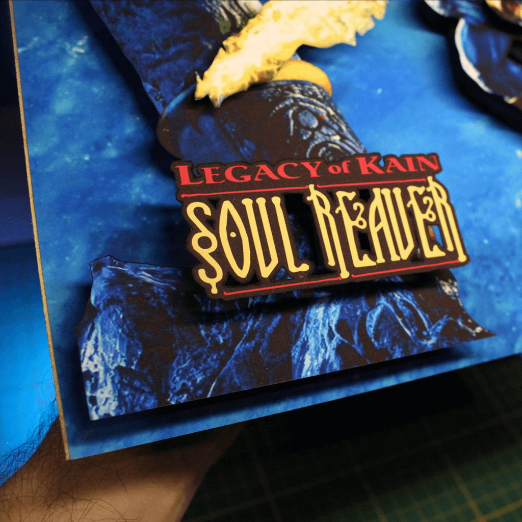 Dioramax - Cadre lumineux LED Soul Reaver | Déco Gaming-room | Tableau lumineux | Affiche jeux vidéo | Idée cadeau gamer | Retro-gaming