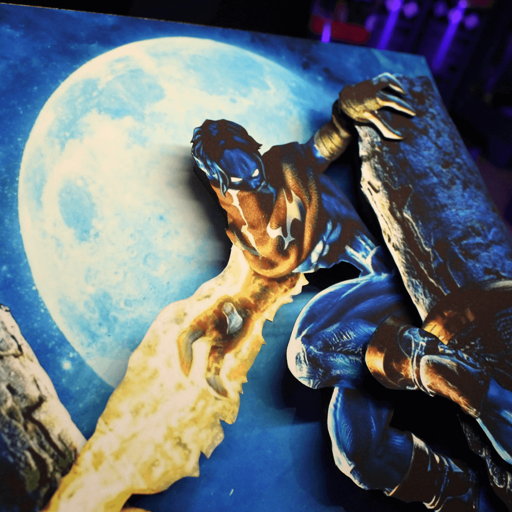 Dioramax - Cadre lumineux LED Soul Reaver | Déco Gaming-room | Tableau lumineux | Affiche jeux vidéo | Idée cadeau gamer | Retro-gaming